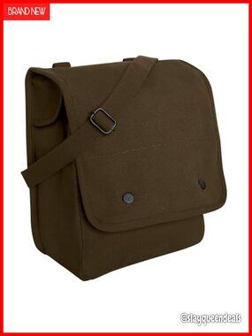 Canvas Shoulder Bag Crossbody Organizer Pocket Adjustable Strap Messenger